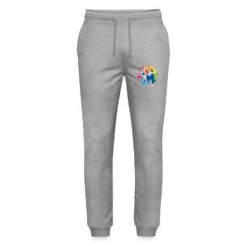 Judo Martial Arts Colorful Watercolor Watercolor Watercolor - Stanley/Stella Mover Unisex Organic Jogging Trousers - heather grey - Front - Marisol (170cm) & Nik (191cm)