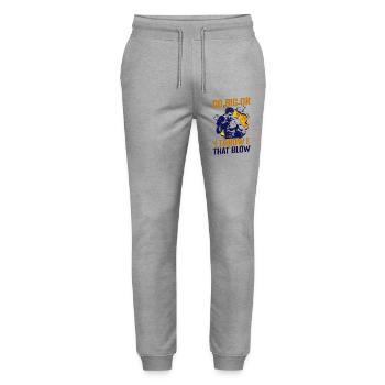 Go Big Or Throw Gloves Boxing Gloves - Stanley/Stella Mover Unisex Organic Jogging Trousers - heather grey - Front - Marisol (170cm) & Nik (191cm)