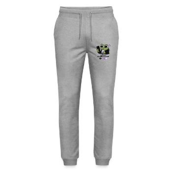 Gen Z Frog Boba Kawaii Aesthetic Sunglasses Funny  - Stanley/Stella Mover Unisex Organic Jogging Trousers - heather grey - Front - Marisol (170cm) & Nik (191cm)