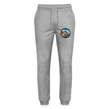 Rovinj Kroatien Altstadt Urlaub Kultur - Stanley/Stella Unisex Bio Jogginghose Mover  - Grau meliert - Vorne - Marisol (170cm) & Nik (191cm)