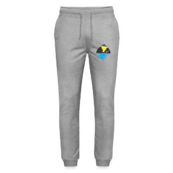 Vinyl - Stanley/Stella Unisex Bio Jogginghose Mover  - Grau meliert - Vorne - Marisol (170cm) & Nik (191cm)