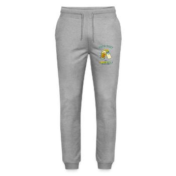 Futur Papa 2027 Chargement En Cours Humour - Pantalon de jogging bio MOVER Stanley/Stella unisexe - gris chiné - Devant - Marisol (170cm) & Nik (191cm)
