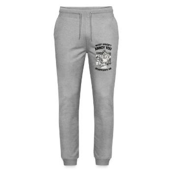 Was dich nicht nervt.... - Stanley/Stella Unisex Bio Jogginghose Mover  - Grau meliert - Vorne - Marisol (170cm) & Nik (191cm)