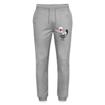 Holländer Haubenhuhn - Stanley/Stella Unisex Bio Jogginghose Mover  - Grau meliert - Vorne - Marisol (170cm) & Nik (191cm)