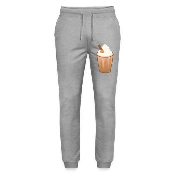 Herbst-Pumpkin-Gewürz-Latte - Stanley/Stella Unisex Bio Jogginghose Mover  - Grau meliert - Vorne - Marisol (170cm) & Nik (191cm)