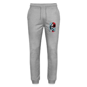 Fußball - Stanley/Stella Unisex Bio Jogginghose Mover  - Grau meliert - Vorne - Marisol (170cm) & Nik (191cm)