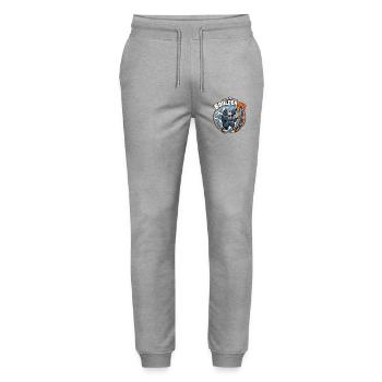 Süßer Gorilla beim Bouldern – Kletter Affe - Stanley/Stella Unisex Bio Jogginghose Mover  - Grau meliert - Vorne - Marisol (170cm) & Nik (191cm)