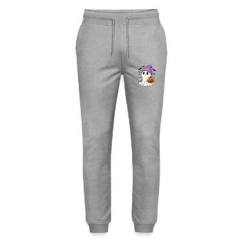 Süßer Halloween Geist - Stanley/Stella Unisex Bio Jogginghose Mover  - Grau meliert - Vorne - Marisol (170cm) & Nik (191cm)