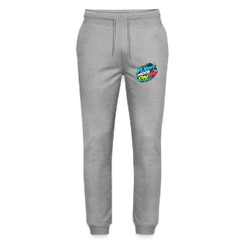 Flugmodus Aktiv - Stanley/Stella Unisex Bio Jogginghose Mover  - Grau meliert - Vorne - Marisol (170cm) & Nik (191cm)