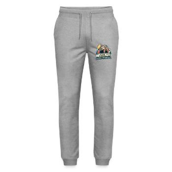 Energiesparmodus Faultier für Gamer Geschenkidee - Stanley/Stella Unisex Bio Jogginghose Mover  - Grau meliert - Vorne - Marisol (170cm) & Nik (191cm)