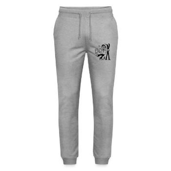 Apres-ski - Stanley/Stella Mover Unisex Organic Jogging Trousers - heather grey - Front - Marisol (170cm) & Nik (191cm)