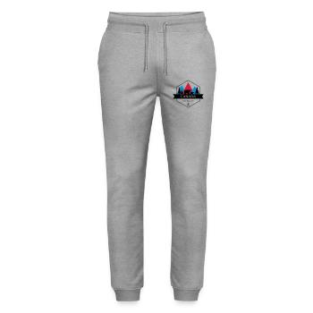 Le Canada dans la nature avec les ours et la forêt - Pantalon de jogging bio MOVER Stanley/Stella unisexe - gris chiné - Devant - Marisol (170cm) & Nik (191cm)