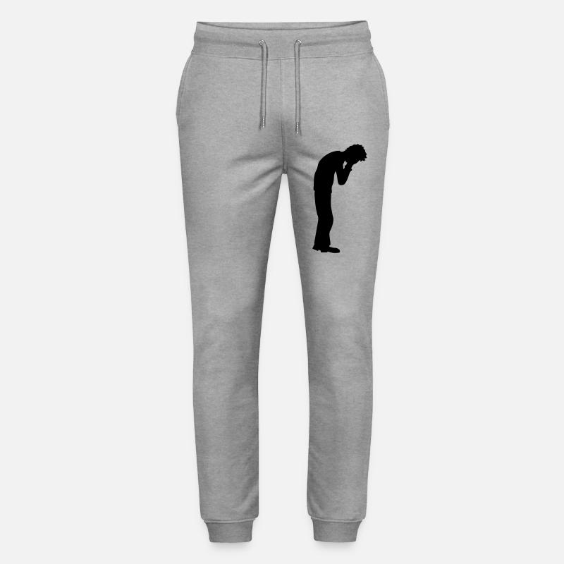 Depression stehend weinen - Stanley/Stella Unisex Bio Jogginghose Mover  - Grau meliert