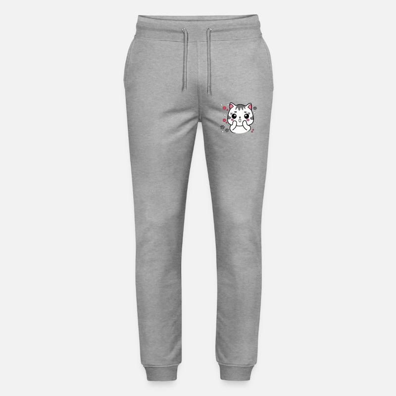 Überraschte süße Katze - Stanley/Stella Unisex Bio Jogginghose Mover  - Grau meliert