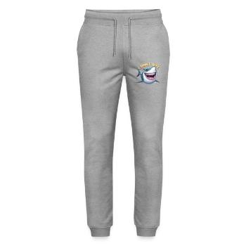 Ich beiße nicht… wirklich! - Stanley/Stella Unisex Bio Jogginghose Mover  - Grau meliert - Vorne - Marisol (170cm) & Nik (191cm)