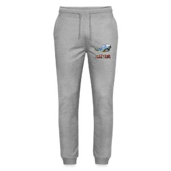 Watercolor Map of Austria - Stanley/Stella Mover Unisex Organic Jogging Trousers - heather grey - Front - Marisol (170cm) & Nik (191cm)