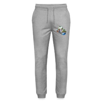 Watercolor Map Paraguay - Stanley/Stella Mover Unisex Organic Jogging Trousers - heather grey - Front - Marisol (170cm) & Nik (191cm)