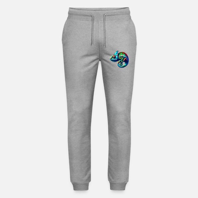 Polygonales Chamäleon - Stanley/Stella Unisex Bio Jogginghose Mover  - Grau meliert
