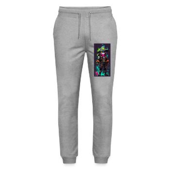 Anime full body animal Illustration - Stanley/Stella Unisex Bio Jogginghose Mover  - Grau meliert - Vorne - Marisol (170cm) & Nik (191cm)