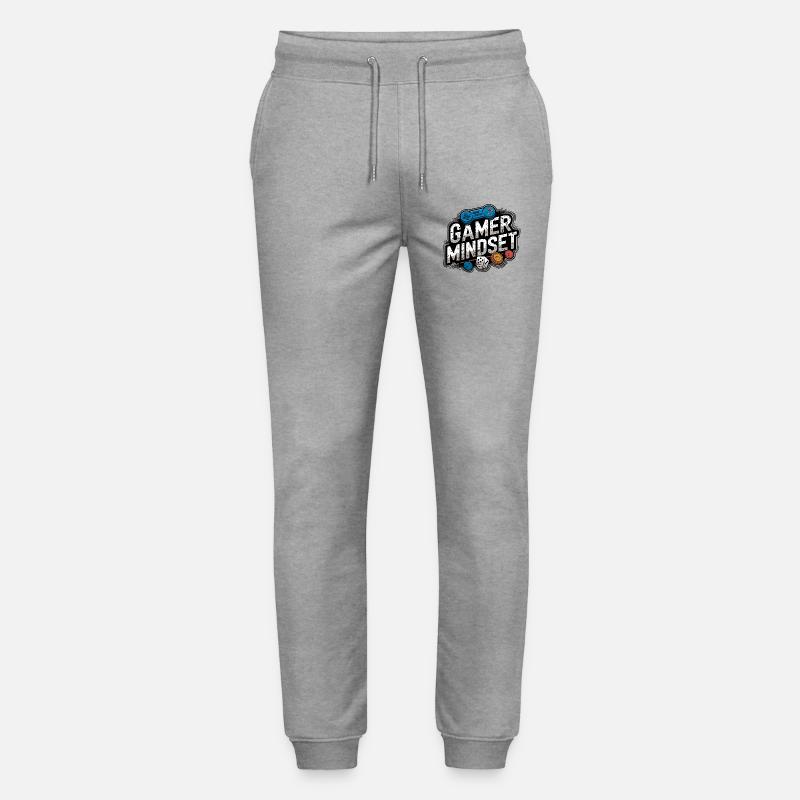 Gamer Mindset Design de jeu rétro - Pantalon de jogging bio MOVER Stanley/Stella unisexe - gris chiné
