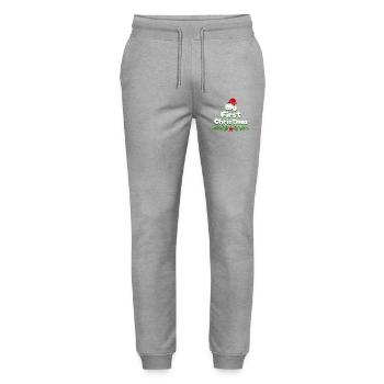 Mein Erstes Weihnachten My first Christmas - Stanley/Stella Unisex Bio Jogginghose Mover  - Grau meliert - Vorne - Marisol (170cm) & Nik (191cm)