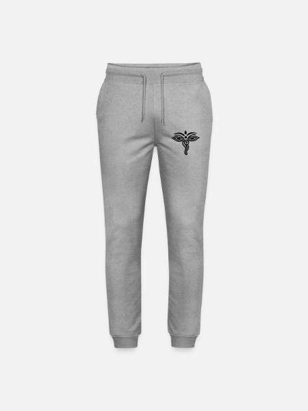 Tibetian eyes - Stanley/Stella Mover Unisex Organic Jogging Trousers - heather grey