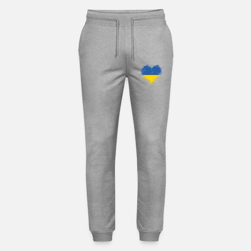 Ukrainisches Herz - Stanley/Stella Unisex Bio Jogginghose Mover  - Grau meliert