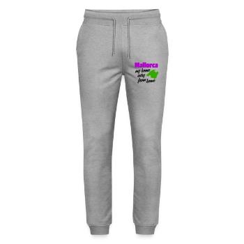 Mallorca - my home away from home - Stanley/Stella Mover Unisex Organic Jogging Trousers - heather grey - Front - Marisol (170cm) & Nik (191cm)