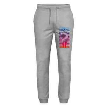 Schöne weibliche Farbe Mode bunte Frau Kunst - Stanley/Stella Unisex Bio Jogginghose Mover  - Grau meliert - Vorne - Marisol (170cm) & Nik (191cm)