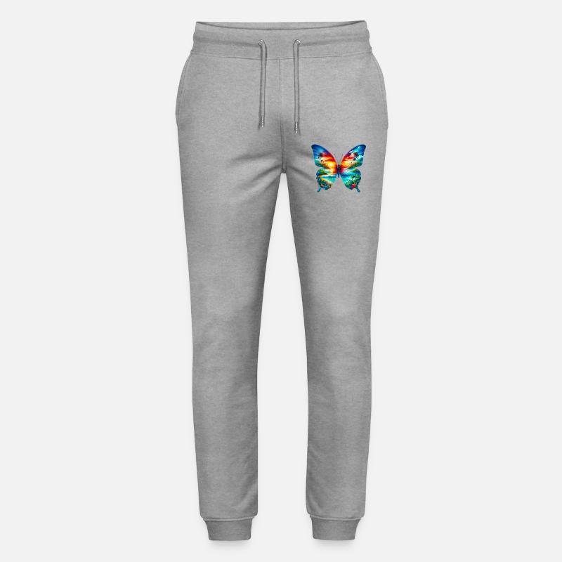 Schmetterling - Stanley/Stella Unisex Bio Jogginghose Mover - Grau meliert