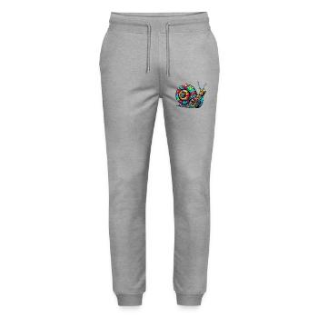 Snail - Stanley/Stella Mover Unisex Organic Jogging Trousers - heather grey - Front - Marisol (170cm) & Nik (191cm)