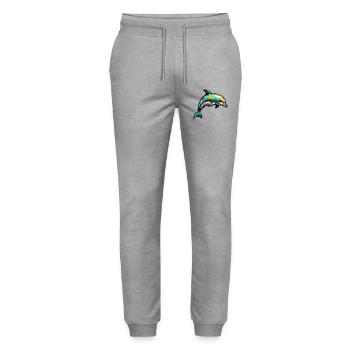 Delfin - Stanley/Stella Unisex Bio Jogginghose Mover  - Grau meliert - Vorne - Marisol (170cm) & Nik (191cm)