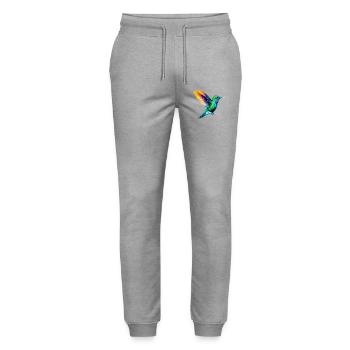 Hummingbird - Stanley/Stella Mover Unisex Organic Jogging Trousers - heather grey - Front - Marisol (170cm) & Nik (191cm)