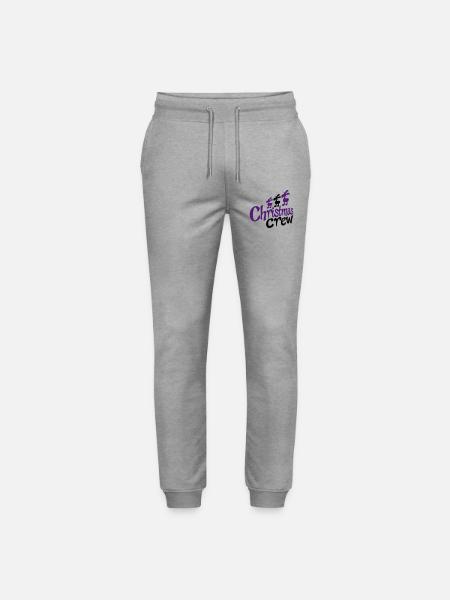 funny team at Christmas - Stanley/Stella Mover Unisex Organic Jogging Trousers - heather grey