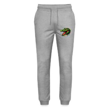 Alligator Crocodile - Stanley/Stella Mover Unisex Organic Jogging Trousers - heather grey - Front - Marisol (170cm) & Nik (191cm)