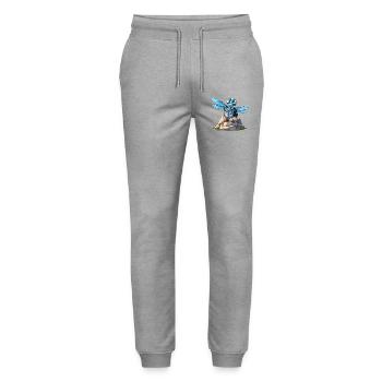 Libellule Mountaineer / Randonnée Libellules - Pantalon de jogging bio MOVER Stanley/Stella unisexe - gris chiné - Devant - Marisol (170cm) & Nik (191cm)