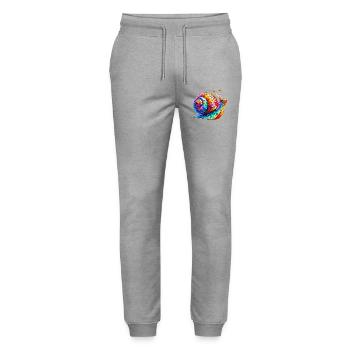 Escargot - Pantalon de jogging bio MOVER Stanley/Stella unisexe - gris chiné - Devant - Marisol (170cm) & Nik (191cm)