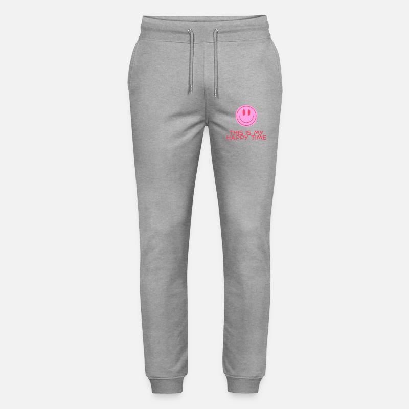 This is my happy time - Stanley/Stella Unisex Bio Jogginghose Mover  - Grau meliert