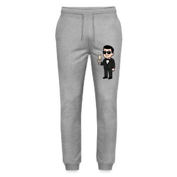 Bräutigam Hochzeit Comic - Stanley/Stella Unisex Bio Jogginghose Mover  - Grau meliert - Vorne - Marisol (170cm) & Nik (191cm)