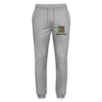 Beauté dangereuse dans la nature Japonais mille - Pantalon de jogging bio MOVER Stanley/Stella unisexe - gris chiné - Devant - Marisol (170cm) & Nik (191cm)