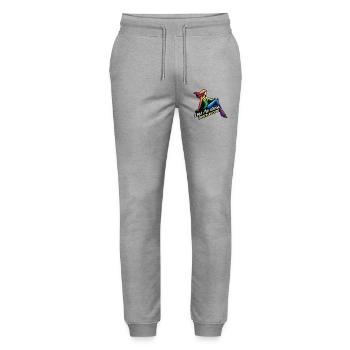Less stress, more success - Stanley/Stella Mover Unisex Organic Jogging Trousers - heather grey - Front - Marisol (170cm) & Nik (191cm)