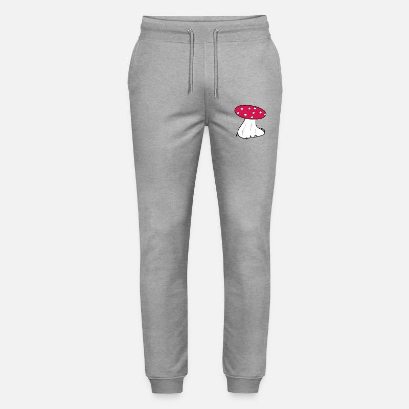 Motif de dessin animé Red Toadstool - Pantalon de jogging bio MOVER Stanley/Stella unisexe - gris chiné