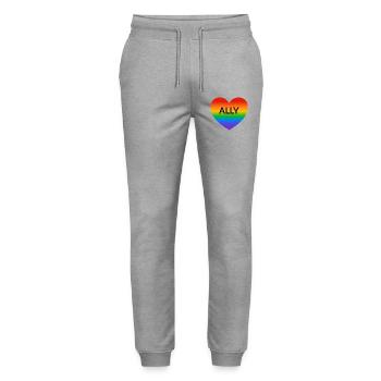 Gay Ally LGBT Pride Allianz - Stanley/Stella Unisex Bio Jogginghose Mover  - Grau meliert - Vorne - Marisol (170cm) & Nik (191cm)