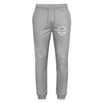 Lake Can't Wait - Stanley/Stella Mover Unisex Organic Jogging Trousers - heather grey - Front - Marisol (170cm) & Nik (191cm)