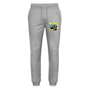 Escargot - Pantalon de jogging bio MOVER Stanley/Stella unisexe - gris chiné - Devant - Marisol (170cm) & Nik (191cm)