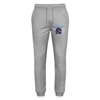 Gamer Gaming Cat Video Game - Stanley/Stella Unisex Bio Jogginghose Mover  - Grau meliert - Vorne - Marisol (170cm) & Nik (191cm)
