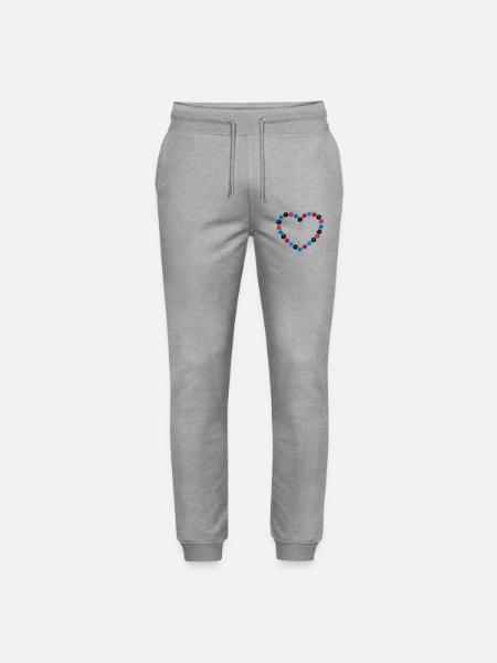 Heart of flowers - Stanley/Stella Mover Unisex Organic Jogging Trousers - heather grey