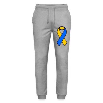 Ukraine - Stanley/Stella Unisex Bio Jogginghose Mover  - Grau meliert - Vorne - Marisol (170cm) & Nik (191cm)