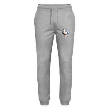 Dalmatinische Hunderasse Aquarell Cartoon Kawaii Clip - Stanley/Stella Unisex Bio Jogginghose Mover  - Grau meliert - Vorne - Marisol (170cm) & Nik (191cm)