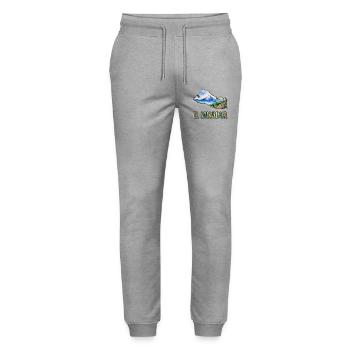 Watercolor Map El Salvador - Stanley/Stella Mover Unisex Organic Jogging Trousers - heather grey - Front - Marisol (170cm) & Nik (191cm)